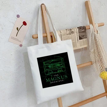  Хозяйственная сумка Magnus Archives bolso bolsas de tela для покупок в продуктовых магазинах, складная сумка-мешок cabas, джутовый тканый захват