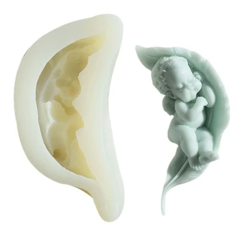  Мыло ручной работы Angel Baby Силиконовое литье для спящего Маленького ребенка, Ароматерапия, Капающий клей, Безделушка, Милая форма для шоколада