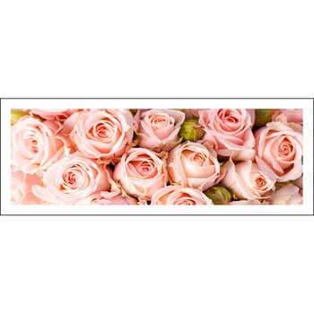  Полная алмазная живопись 128x48cm Розовая роза узор Декоративная Живопись горный хрусталь мозаика ручной работы, цветы, Diy алмазная вышивка