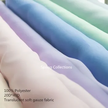  20D * 40D Ткань из 100% полиэстера, органза для платья, ширина 150 см, натуральный цвет для французской вышивки, ткань-основа