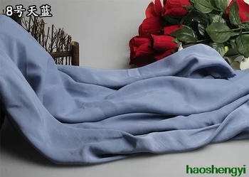  Летняя микроэластичная ледяная шелковая хлопчатобумажная шифоновая ткань для одежды, ткань для украшения платья-рубашки