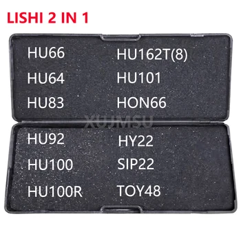  Инструмент Lishi 2 в 1 2в1 HU66 HU92 HU100 HU101 HU162T8 HY22 SIP22 HON66 TOY48 Слесарные инструменты Замки ремонт автомобильных замков инструменты lishi
