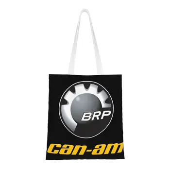  Изготовленная на заказ холщовая хозяйственная сумка с логотипом BRP ATV унисекс Can Am для женщин, перерабатывающая продуктовые сумки для покупок