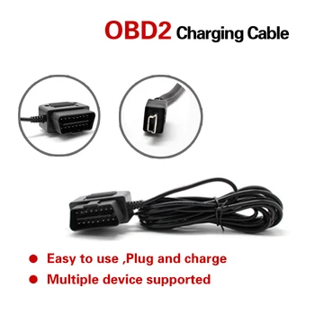  Новый разъем OBD2 для подключения к USB Micro USB или Mini USB OBD 2 16pin OBDII Автомобильное зарядное устройство для преобразования USB-кабеля