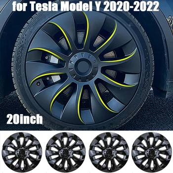  4 шт./компл. 20-дюймовая замена крышки ступицы автомобильного колеса, крышка для полного покрытия обода автомобильного колеса для Tesla Model Y 2020 2021 2022