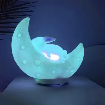  Милый ночник с Лунным кроликом, Bluetooth-динамик, звуковая лампа, Практичная креативная звуковая панель, подарок для детей, украшение гостиной