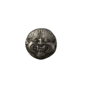  Древнегреческие монеты, латунь с посеребрением, антикварные копии декоративных поделок, Тип 3404