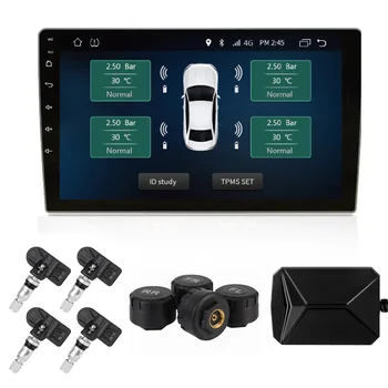  USB Android Автомобиль TPMS Android Навигационная Сигнализация С 4 датчиками Беспроводная передача TPMS Система контроля давления в шинах