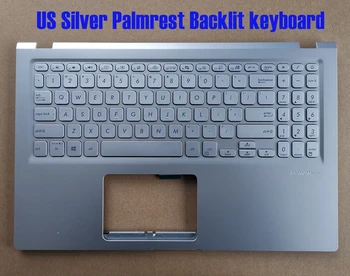 Серебристая клавиатура с подставкой для рук и подсветкой для Asus P1512CEA P1511CJA Y1511CDA (без отверстия для SD-карты)