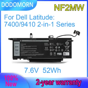  DODOMORN 7,6V 52Wh NF2MW Аккумулятор для ноутбука Dell Latitude 7400/9410 Серии 2-в-1 02K0CK 0C76H7 0CHWV6 41M98 Сменный
