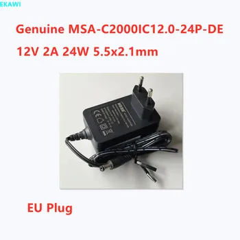 ЕС Штекер Подлинный 12V 2A 24W 5,5x2,1 мм CWT ISO KPC-024F MOSO MSA-C2000IC12.0-24P-DE Адаптер Переменного Тока Для Зарядного устройства HIKVISION