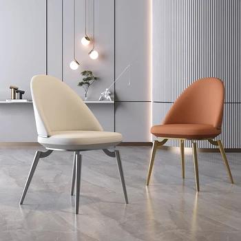  Ресторанный стул, Итальянский обеденный стул, домашняя дизайнерская мебель в скандинавском стиле, современное минималистское кресло, Акцентные стулья из углеродистой стали