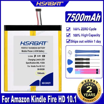  Аккумулятор HSABAT 26S1015-A, 2955C7, 58-000187 емкостью 7500mAh для аккумуляторов Amazon Kindle Fire HD 10.1, Kindle Fire HD 10.1 7th, SL056ZE