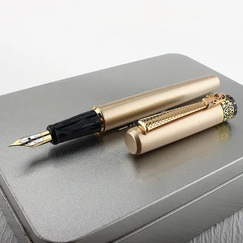  Высококачественная бизнес-ручка с зажимом Dragon, роскошные канцелярские принадлежности для школьников, авторучка, Новая чернильная ручка