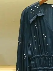  Летнее женское платье с пышными рукавами французского бренда, элегантное вечернее платье макси с V-образным вырезом, инкрустированное бриллиантами, халат