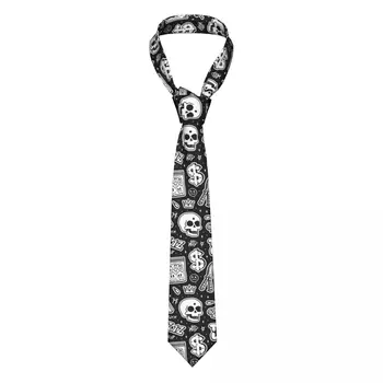  Бандитская жизнь, череп Сорняка, Уличный галстук в стиле граффити, мужской классический галстук для повседневной носки Gravatas, реквизит для косплея