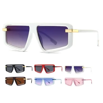  Лидер продаж, Италия, Современный дизайн, простая мода, цельные линзы с защитой от ультрафиолета, градиентные солнцезащитные очки для женщин и девушек
