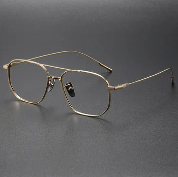  Оправа для очков из чистого титана экспериментального дизайна, мужские оптические очки в стиле ретро, Ультралегкие винтажные очки по рецепту, Женские очки
