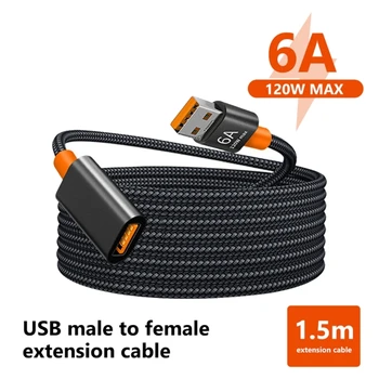  Кабель-удлинитель USB 3.0 для высокоскоростной передачи данных от мужчины к женщине, кабель-удлинитель для компьютера, камеры, телевизора, принтера