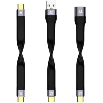  Короткий кабель USB C к USB Type C, зарядное устройство, шнур синхронизации данных для Huawei