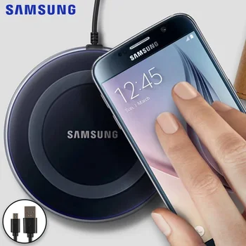  Samsung Qi Wireless Charger Standard Pad Быстрое Зарядное Устройство Для Galaxy S7 S6 Edge S23 S22 S21 S20 S10 S8 S9 plus Note 20 Ultra 8 9 10 +