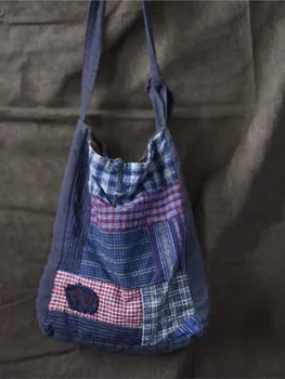  Женская винтажная лоскутная маленькая сумка, свободные ретро-сумки, женская сумка 2022 года.