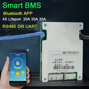  4S 12V 20A 30A 35A плата защиты литиевой батареи smart Lifepo4 с системой балансировки bms Bluetooth RS485 программное обеспечение UART 4 ЯЧЕЙКИ 3,2 В