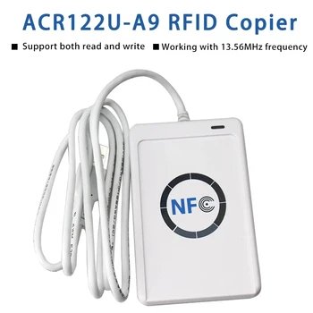  NFC ACR122U Reader Writer RFID Копировальный Аппарат Дубликатор Клонирование Бесплатное Программное Обеспечение USB S50 13,56 МГц M1 UID Записываемые Брелоки Карта