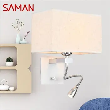  Настенные светильники SAMAN Современные Креативные светодиодные бра квадратной формы для помещений, лампы для домашнего коридора