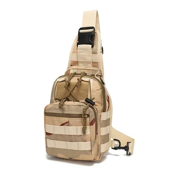  600D нейлоновая нагрудная сумка на двойной молнии Outdoor Tactics Military Molle Нагрудная сумка через плечо на двойной молнии EDC Sling Pack
