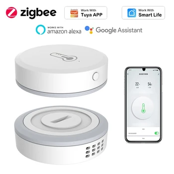 Новый Tuya Smart ZigBee 3.0 Датчик Температуры И Влажности Удаленный Монитор Smart Scene Security Приложение Smart Life Alexa Google Home