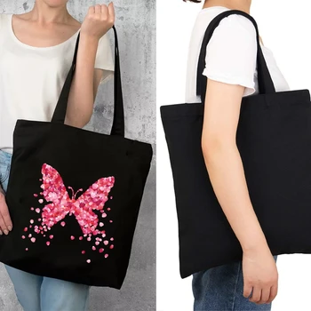  Женская холщовая сумка для покупок через плечо, экологичная, большой емкости, многоразовая Эко-сумка для покупок