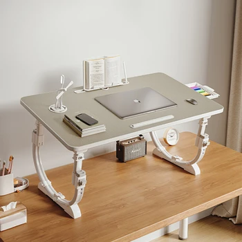  Компьютерный стол для кровати, складной стол для ноутбука, Регулируемая по высоте мебель для домашнего офиса 70x40 см, вес 40 кг