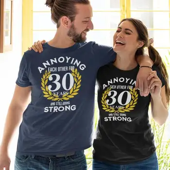  Забавная рубашка на 30-ю годовщину свадьбы для мужа и жены - Раздражаем друг друга в течение 30 лет, подарок на годовщину для пары,