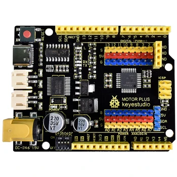  Плата разработки Keyestudio Motor PLUS для проектов Arduino Robot DC Motor, совместимых с Arduino UNOR3