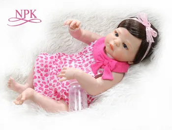  NPK 56 СМ кукла bebe reborn baby girl виктория силиконовая игрушка для ванной всего тела 100% ручная детализация мизинца 0-3 месяцев ребенка