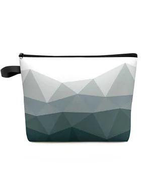  Геометрический мозаичный треугольник, дорожная косметичка большой емкости, Портативная сумка для хранения макияжа, женский водонепроницаемый пенал