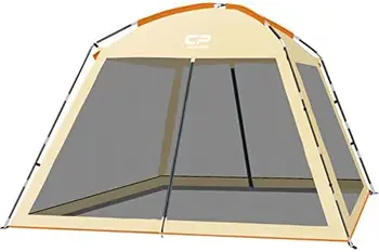  Дом из экранированной сетки размером 10 х 10 футов, палатка с сетчатым покрытием, беседки для внутреннего дворика, кемпинга на открытом воздухе - синий