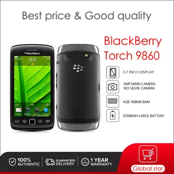  Blackberry Torch 9860 Восстановленный Оригинальный разблокированный мобильный телефон 768 МБ + 4 ГБ 5-мегапиксельная камера Бесплатная доставка