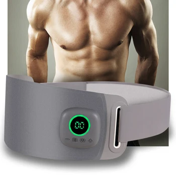  EMS миостимулятор, массаж живота, нагревающий пояс для похудения, электрический тоник, сжигающий жир, тренажер для пресса, фитнес для похудения талии