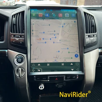  15,6-дюймовый автомобильный видеоплеер Android 13, радио Tesla для Toyota Land Cruiser 200 LC200, 2012 - 2008, Навигатор с IPS экраном, мультимедиа