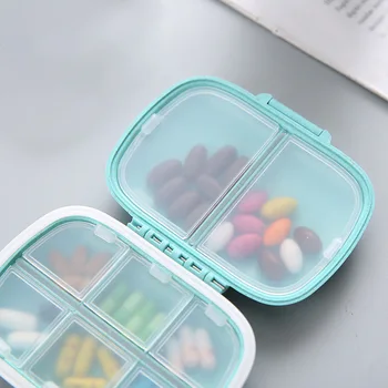  Влагостойкая Удобная коробка для таблеток, портативные 8-ми сетчатые герметичные коробки на неделю для отдельного хранения, однотонные