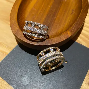  Роскошные Элегантные Бразильские начальные Наращиваемые кольца Высококачественное кольцо с цирконием Обручальное кольцо Свадебные украшения Аксессуары Женские кольца