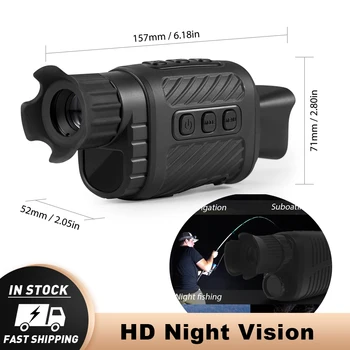  Инфракрасный прибор ночного видения высокой четкости, монокулярная камера ночного видения, наружный цифровой телескоп двойного назначения для охоты днем и ночью
