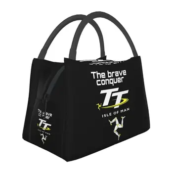  Изолированные сумки для ланча Isle Of Man TT для женщин, портативный термоохладитель, ланч-бокс для еды, для работы и путешествий