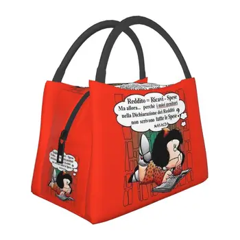  Мультфильм Quino Comic Mafalda, Термоизолированные сумки для ланча, женский Многоразовый контейнер для ланча для кемпинга, путешествий, коробка для еды